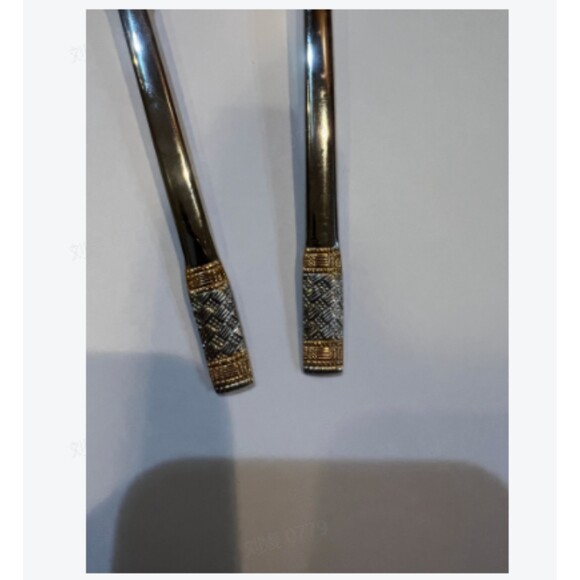 2pcs/pack Wallace Golden Corsica Stainless Flatware Sugar Spoon - Picture 3 of 5